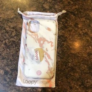 Rose marble loopy case for iPhone 11
